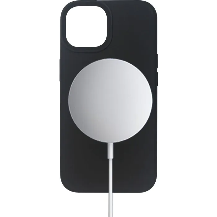eSTUFF INFINITE ROME Magnetisk Silikon Deksel for iPhone 14-15 Serie - Svart - 76% Resirkulert Materiale, 1 Stykk, SEN-042