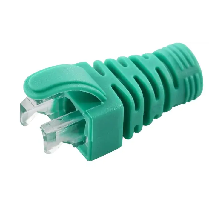 MicroConnect Strain Relief Boot Cat5e, Cat6, Cat6A kabler opptil 6,5MM Grønn, 100 Stykk, 1 Stykk, SEN-W128919898