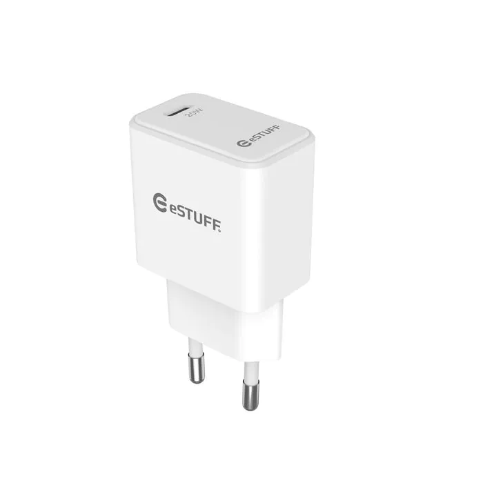 eSTUFF USB-C-lader EU PD 20W, 1 Stykk, SEN-960