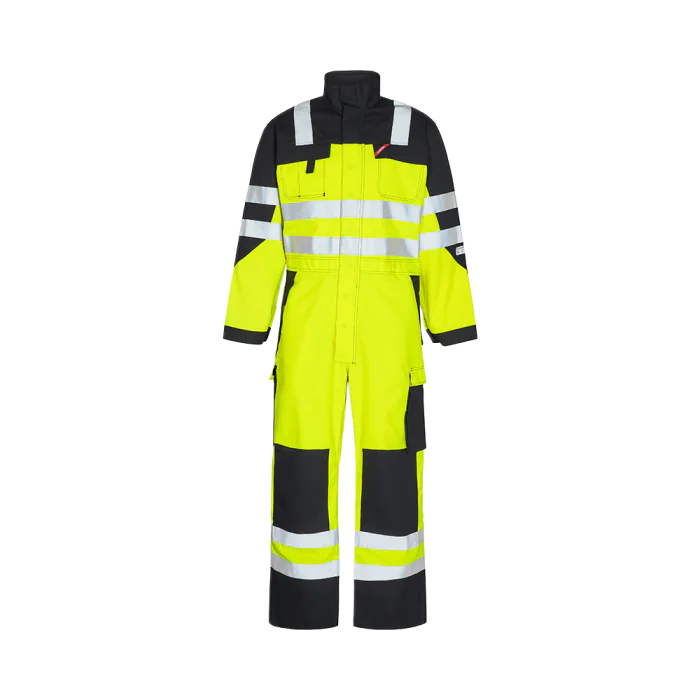 Engel Safety+ EN ISO 20471 Multinorm kjeledress, Hivis yellow/Black, 1 Stykk, SEW-4235-825-3820