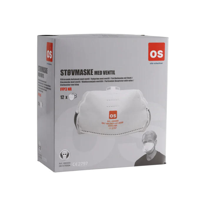 Otto Schachner sammenleggbare ansiktsbeskyttelsesmasker, 12 Stykk, SGP-430200-430300