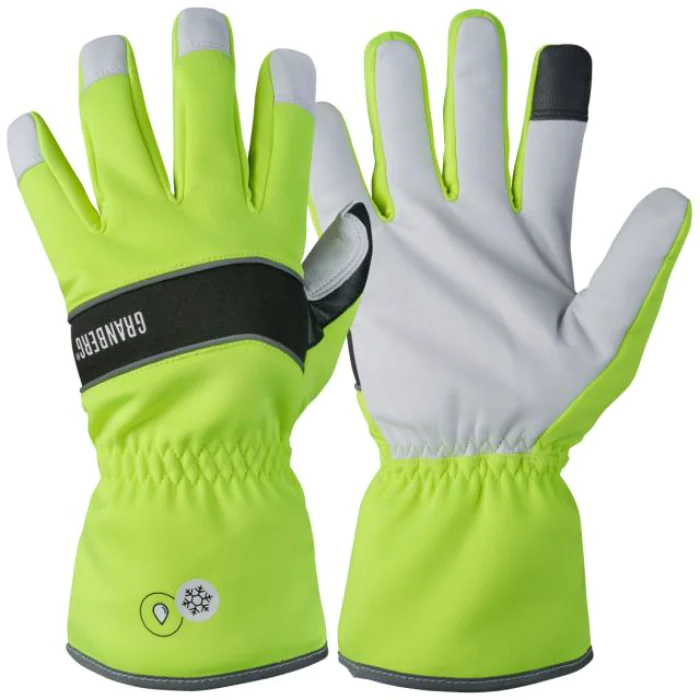 Granberg All-round Vinterhansker – Varm og Vanntett (Fluorescerende gul/hvit, 6 Par, Flere størrelser), 6 Par, SGR-113-1055
