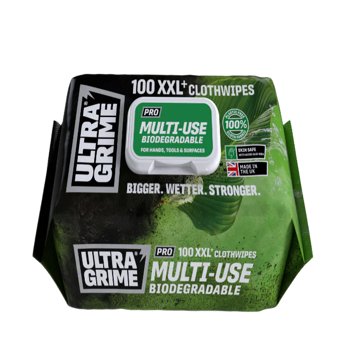UltraGrime Bio Multi-bruks våtservietter 100-pack, 1 stykke, SKC-KJE5940
