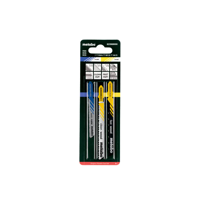 Metabo Stikksagbladsortiment – Allsidig for Tre, Metall og Plast, 1 Boks, SME-089
