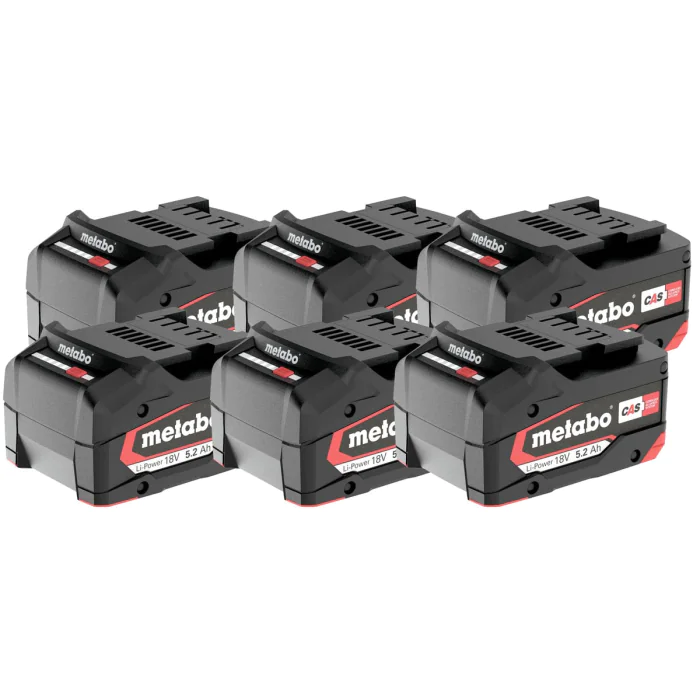 Metabo LiPOWER Batteri – Langvarig ytelse, intelligent teknologi ( 625152000, 6 Stykk )