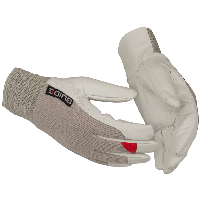 Guide Arbeidshansker – Maksimal Fleksibilitet (Hvit, 12 Par, Størrelse 7–10), SSK-228