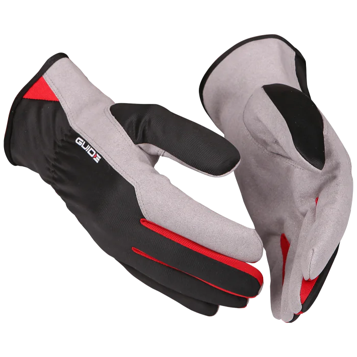 Guide Arbeidshansker – Svart/Grå, 12 Par, Størrelser 7–12, SSK-390