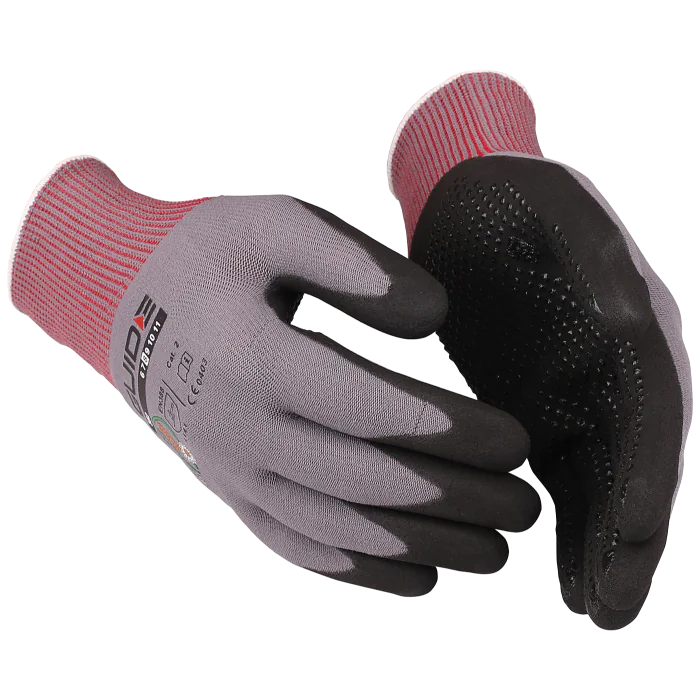 Guide Arbeidshanske – Tynn, fleksibel – Hvit/Svart, 12 Par, Størrelse 6–11, SSK-261