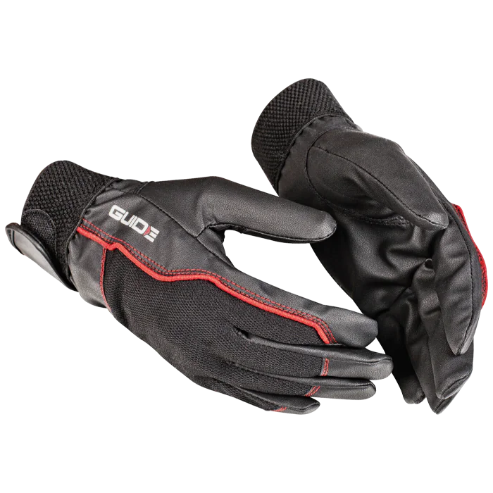 Guide Arbeidshanske Tynn – 6 Par, Svart, Størrelser 8–11, SSK-265