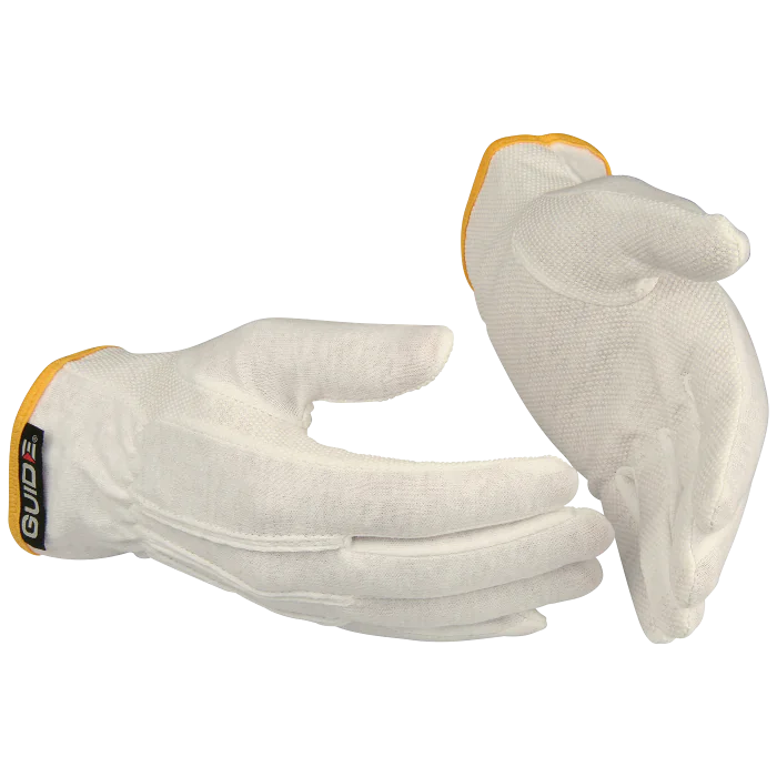 Guide Tynn Arbeidshanske – Hvit, 12 Par (Størrelser 6–11), SSK-237