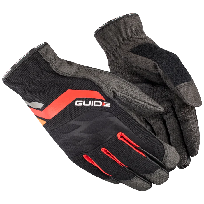 Guide Arbeidshanske – Slitesterk (Svart/Grå, 3 Par, størrelse 6-13), SSK-443