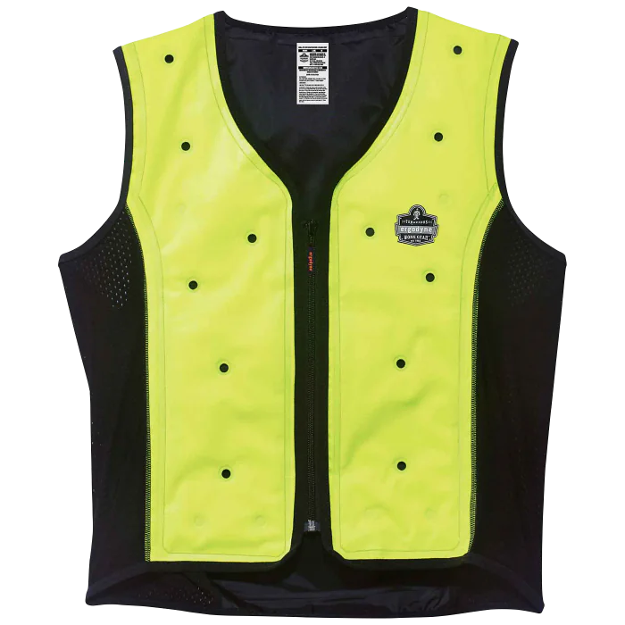 Ergodyne Kjølevest – Umiddelbar Tørrkjøling (Lime, Størrelse L–2XL), SSK-100
