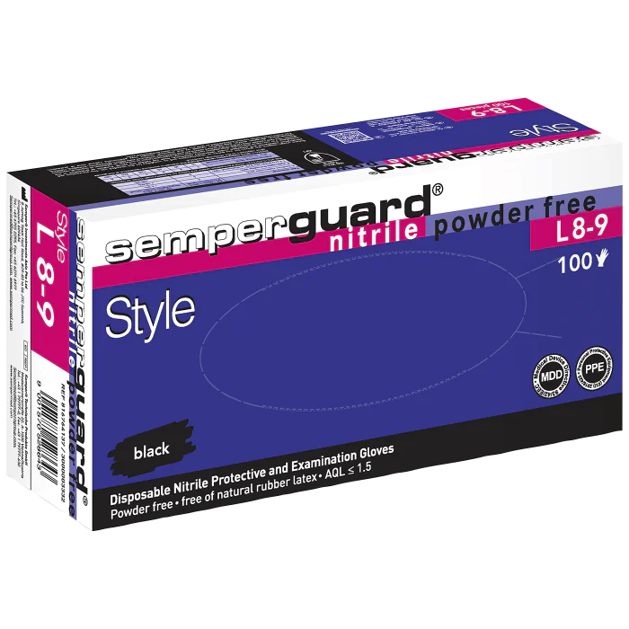 Semperguard Nitrile Hansker – Høy Slitestyrke (Blå, 1 Par), SSK-734