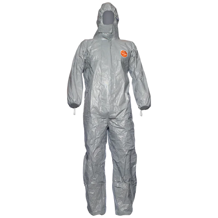 DuPont Tychem Korttidsdress – Kjemisk Beskyttelse, Grå & Oransje, Størrelser S–3XL, SSK-604