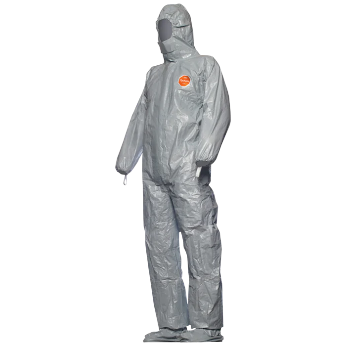 DuPont Tychem Korttidsdress – Kjemisk Beskyttelse, Grå, 20 Stykk, Størrelser S-3XL, SSK-583