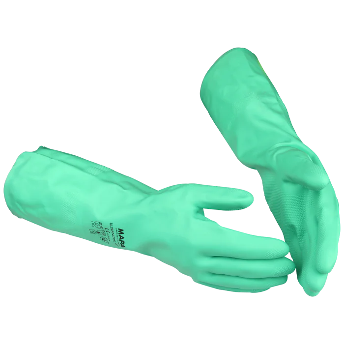 Mapa Kjemikaliehansker – Mynte grønn, 10 Par, Størrelse 7–10, SSK-512