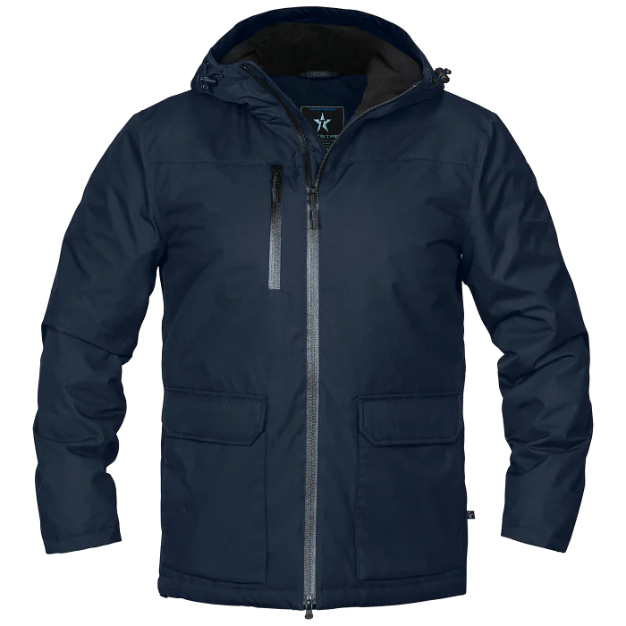 Texstar Vinterparkas – Vindtett (S–4XL, Marineblå/Rød/Svart), SSK-115