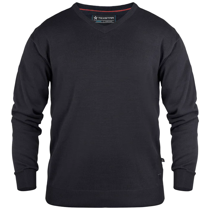 Texstar Strikkegenser – Moderne Passform (S–7XL, Marineblå/Rød/Lys Grå/Grå/Svart), SSK-661