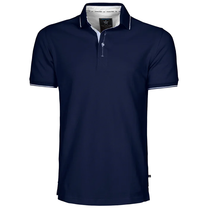 Texstar Pikétrøye – Komfortabel, moderne design (Farger: Marineblå, Hvit, Rød, Svart; Størrelser: S–3XL), SSK-584