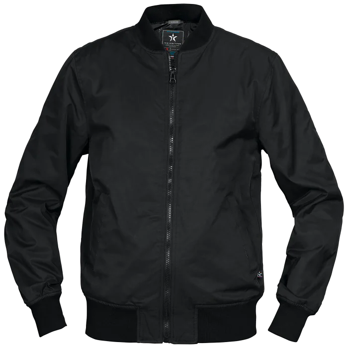 Texstar Bomberjakke – Lett, Vannavvisende, Svart (XS–2XL), SSK-301