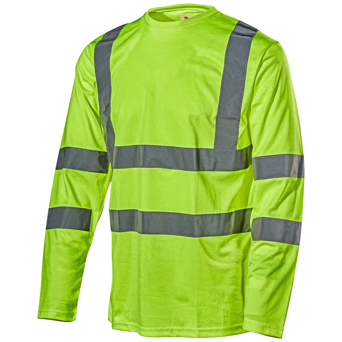 L.Brador Langermet T-skjorte – Høy Synlighet (Gul/Oransje, størrelse S–3XL), SSK-023