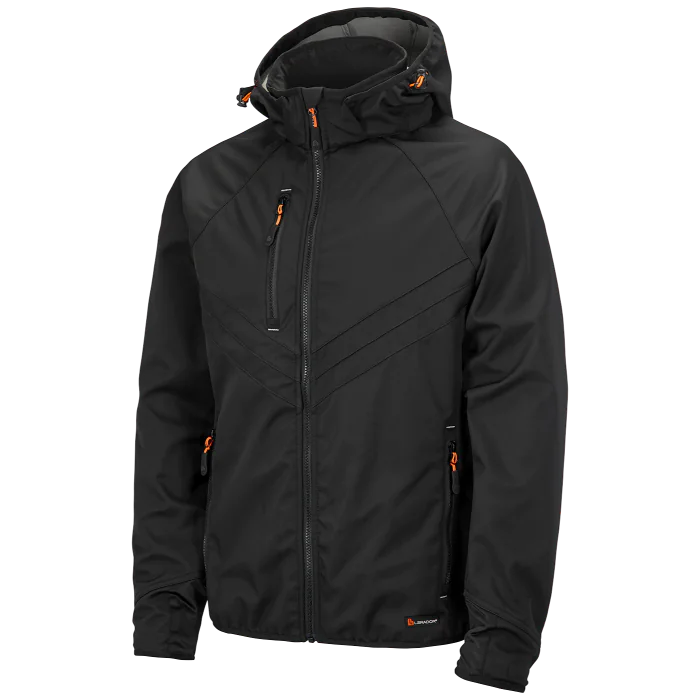 L.Brador Softshelljakke – Vannavvisende og vindtett, Svart, Størrelser XS–3XL, SSK-216