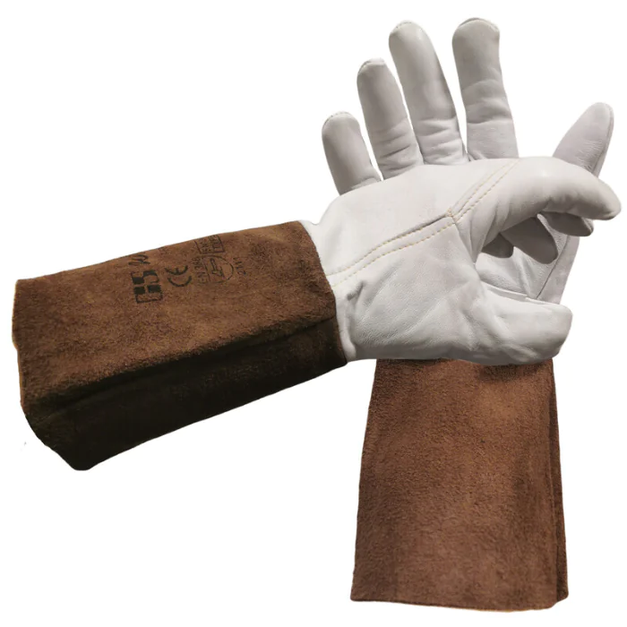 Scansafe Tighanske – Smidig, Slitesterk (Hvit/Brun, Størrelser 9-11), 1 Par, SSS-15-300