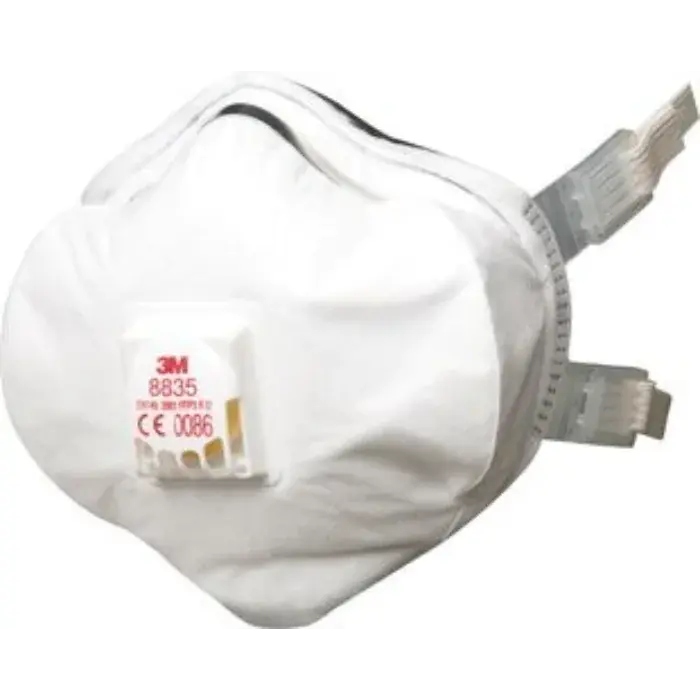3M Støvmasker – Høy filtreringsevne, komfortabel passform ( 8835, Hvit, 1 Stykk )