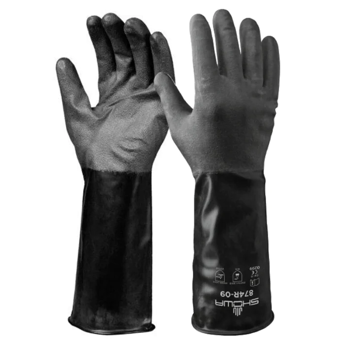 Showa Butylhanske – Tynn og smidig beskyttelse ( 874-M, Svart, 1 Par, Størrelse-M )