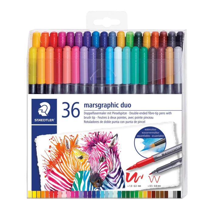 Staedtler Fiberpen Marsgraphic Duo Brush Penner, SDC-480