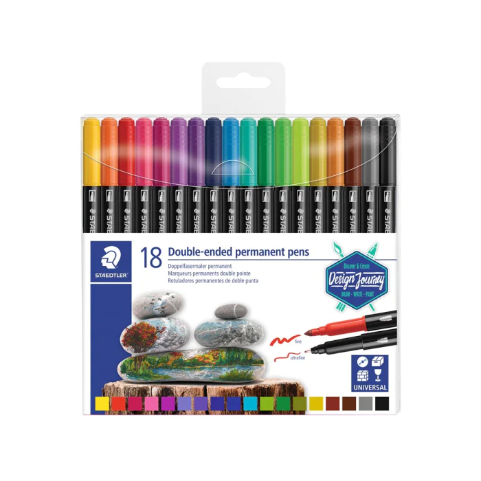 Staedtler Marker Twin-Tip – Allsidig og Fargerik (STA3187TB18, 1 Eske)