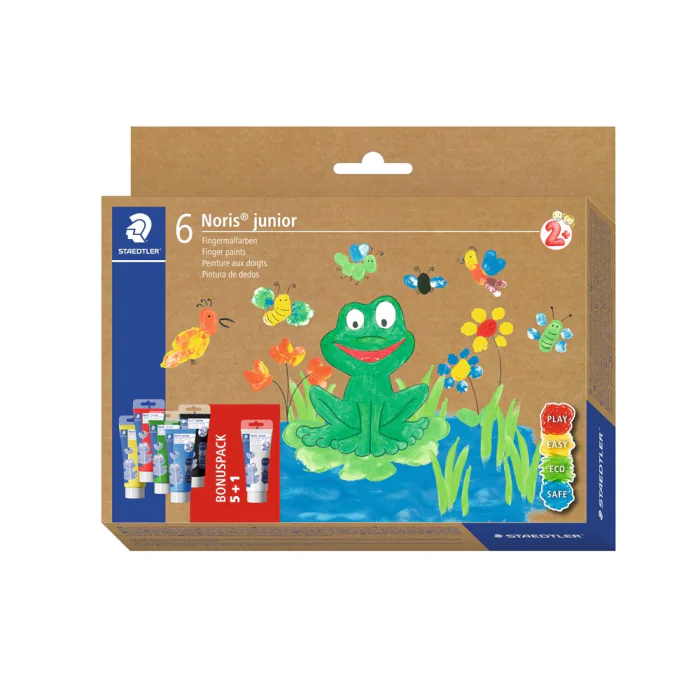 STAEDTLER Fingermaling Noris Junior 75 ml Assortert (Pakke med 10), SDC-555