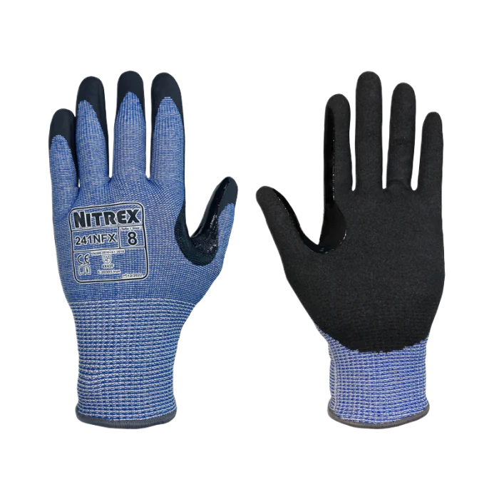 Nitrex Arbeidshansker – Høy Kuttsikring og God Grip, 10 Par, SUG-241NFX-XX