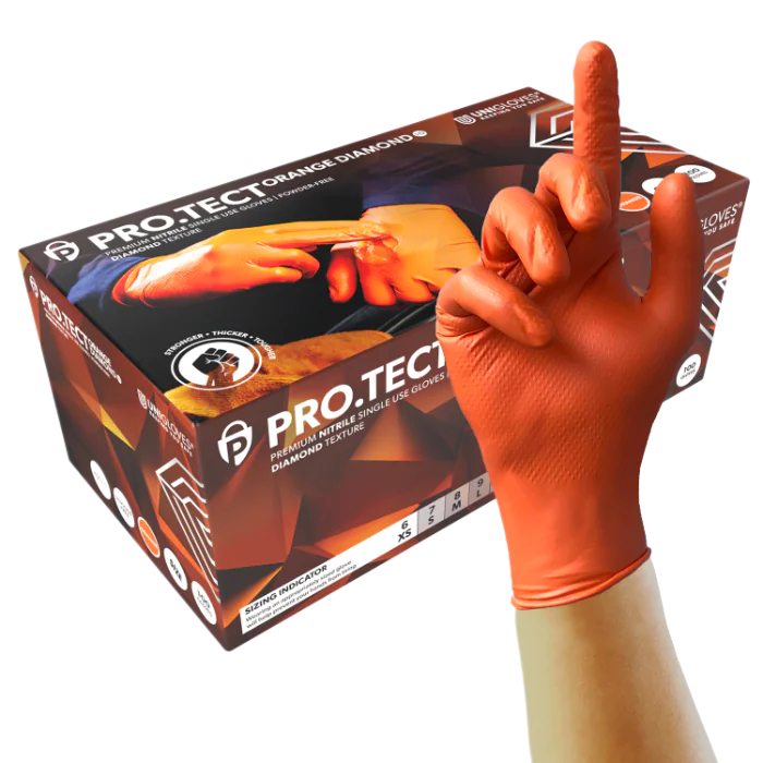 Unigloves PRO.TECT Heavy-Duty Nitrile Hansker, 1000 Stykk, SUG-GA005X-13X