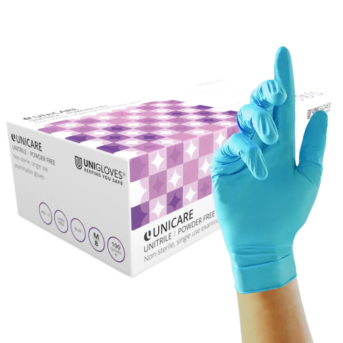 Unigloves Unicare Nitrile/Vinyl Hybrid Engangshansker, 1000 Stykk, SUG-GS005X