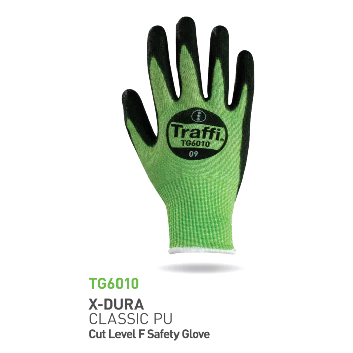 Traffi Cut F PU Hansker – Høy Kuttbeskyttelse, 10 Par, STR-TG6010