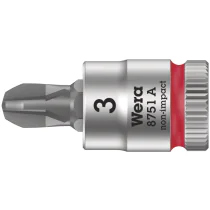 Wera Zyklop Bit Socket – Høy presisjon, kort design (PH 1-3), 1 Stykk, SWE-381