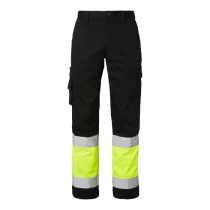 Top Swede 2070 Bukser, Herre, Svart/Navy/Fluorescerende Gul, Størrelse C46-C156, D96-D120, SBG-1000824