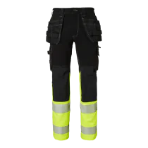 Top Swede 312 Håndverksbukser, Herre, Svart/Fluorescerende Gul/Oransje, Størrelse C44-C156, D88-D120, SBG-1000882