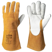 Granberg Sveisehansker – Høy komfort, varmebestandige  (105.1690K-10, Brun/Hvit, 6 Par, størrelse-10)