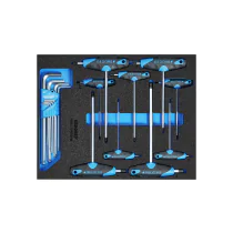 Gedore Blue Line, 2005 CT2-DT 2142, 17-stk sekskantet unbrakonøkkelsett i CT-modul, 1 sett, SGD-2016540