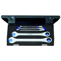 Gedore Blue Line, 7 R-005, 5-stk kombinasjon skrallenøkkelsett, 8-19 mm, 1 sett, SGD-2297434