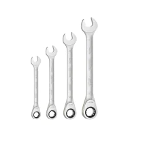 Gedore Blue Line, S 7 R-04, 4-stk kombinasjon skrallenøkkelsett i lommebok, 1 sett, SGD-2303949