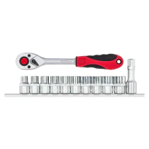 Gedore Red Line, R69008012, 12-stk stikkontakter med skralle 1/2 tomme, sekskant, 1 sett, SGD-3300030