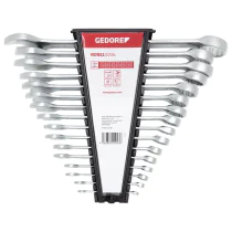 Gedore Red Line, R09115016, 16-stk kombinasjonsnøkkelsett, AF1/4-1,1/4, 1 sett, SGD-3301043