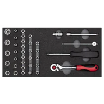 Gedore Red Line, R22150006, 37-stk stikkontaktsett 2/6 Ct-modul, 1 sett, SGD-3301705