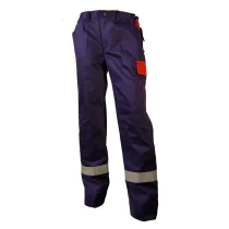 Bulldog Bukse – Flammehemmende, Reflekser (501942, Blå/Rød, 1 Stykk, størrelse-42)