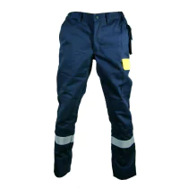 Bulldog Flammehemmende Refleksbukse - Blå/Gul, Størrelser 46-68, SBD-5025