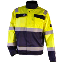 Bulldog Flammehemmende Jakke - Høy Synlighet (Gul/Svart, Størrelser S-5XL), SBD-5701