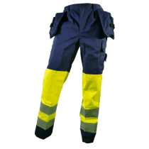 Bulldog PYROX Høy Synlighet Flammehemmende Bukser (Gul/Blå), SBD-5723